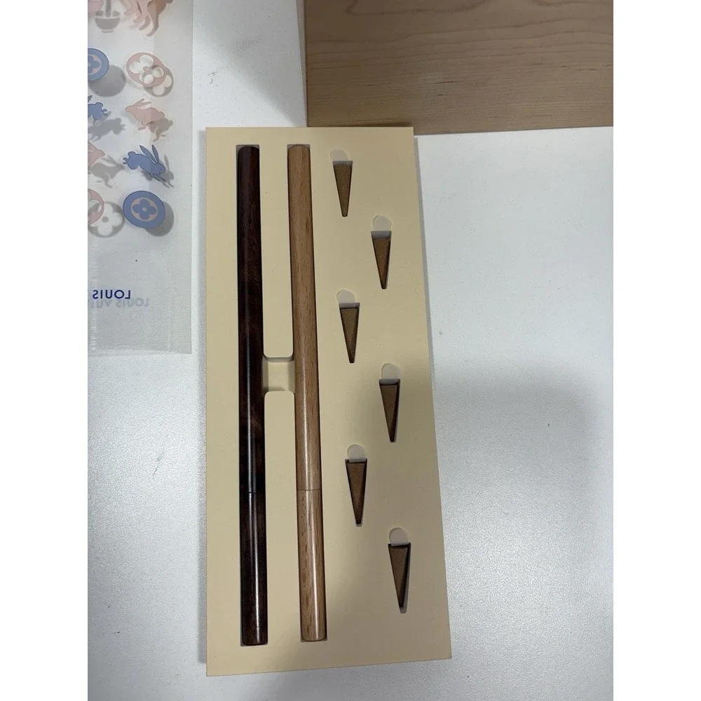 Louis Vuitton 2023 autumn monogram candle stickers & wooden box set NO Candle***